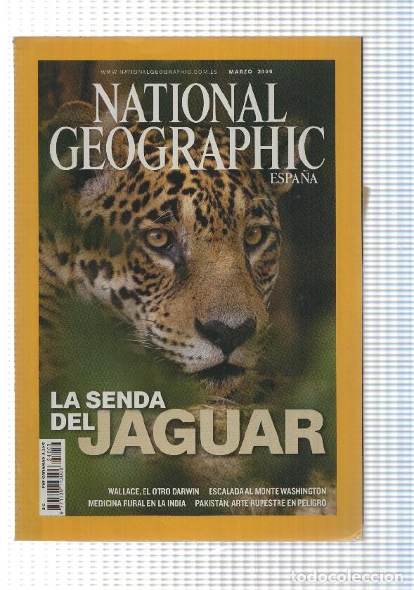 Postales: Revista National Geographic: Marzo 2009, vol 24 num 3 - La senda del jaguar