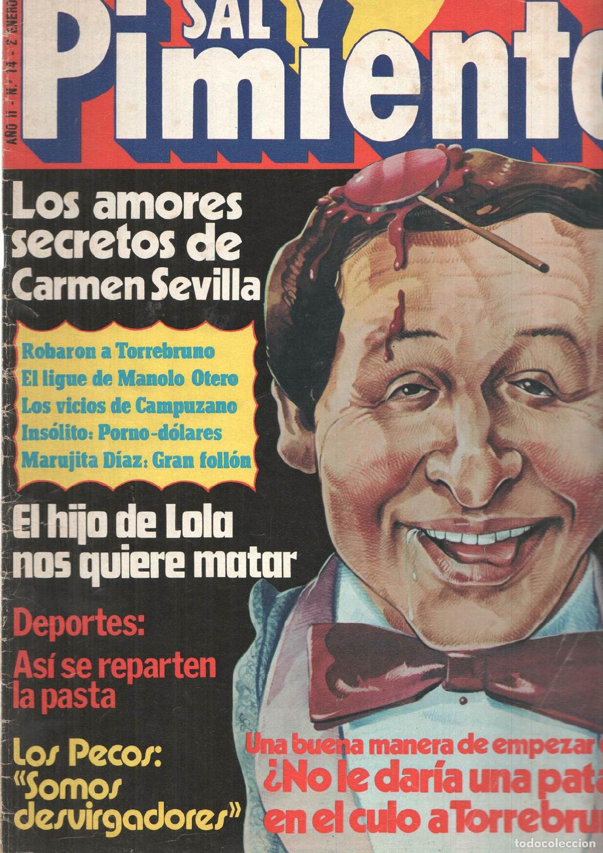 Postais: Revista Sal y Pimienta: num 014, a&ntilde;o II - 2 de enero 80. Los amores secretos de Carmen Sevilla