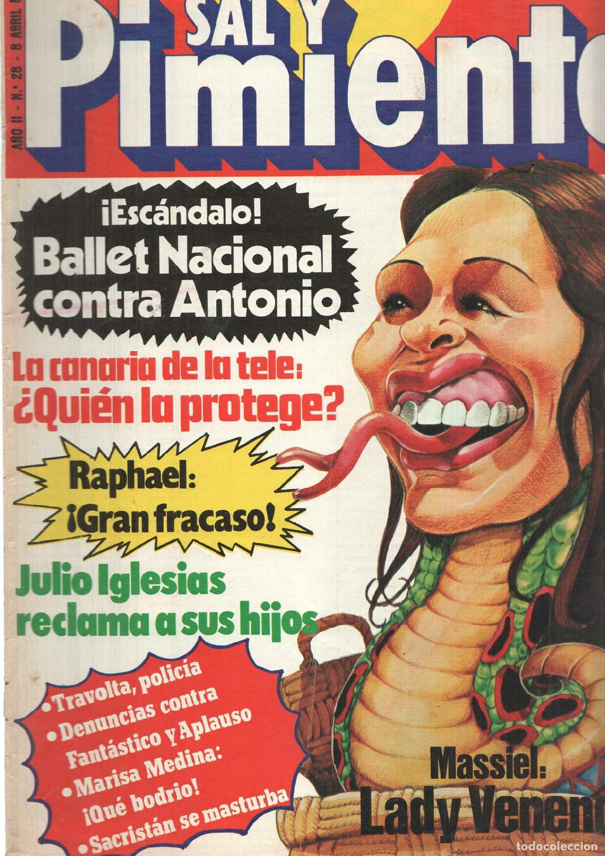 Cartoline: Revista Sal y Pimienta: num 028, a&ntilde;o II - 8 de abril 80. Escandalo: Ballet Nacional contra Antonio