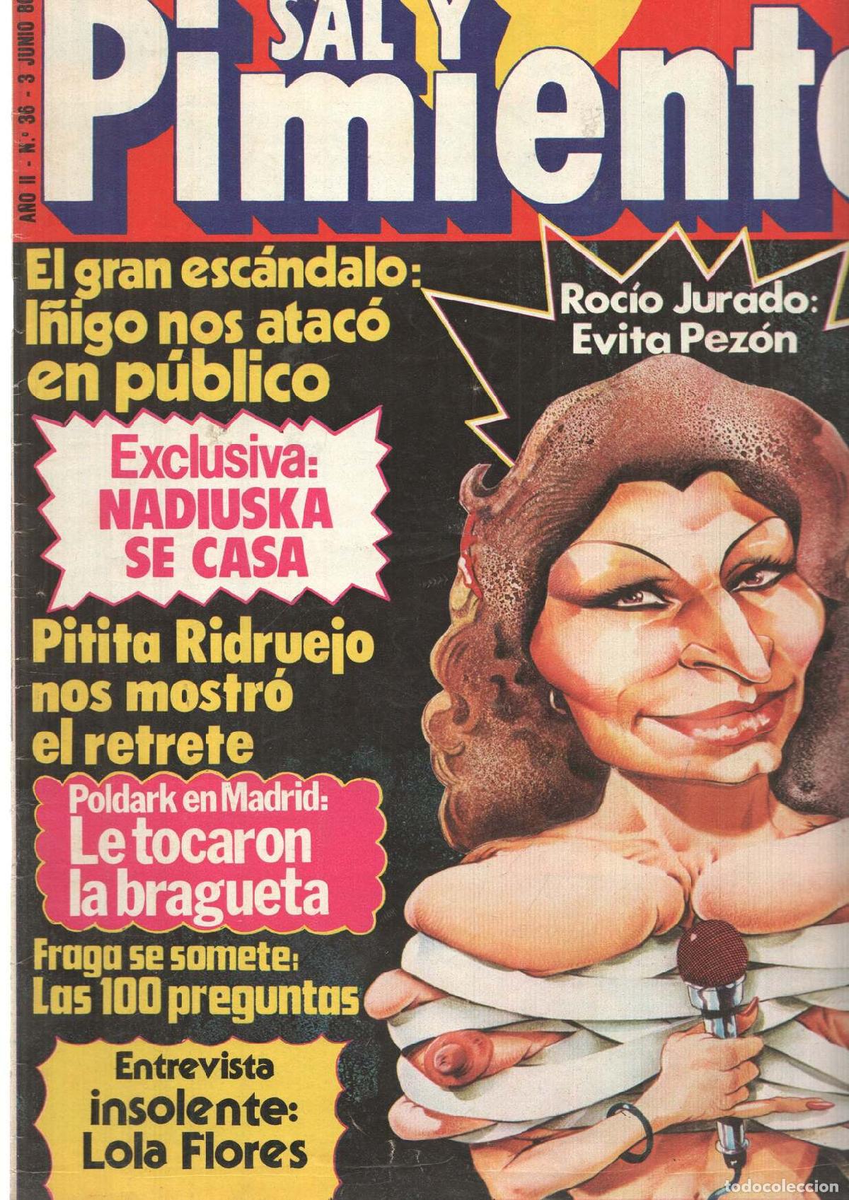 Postales: Revista Sal y Pimienta: num 036, a&ntilde;o II - 3 de junio 80. Exclusiva: Nadiuska se casa