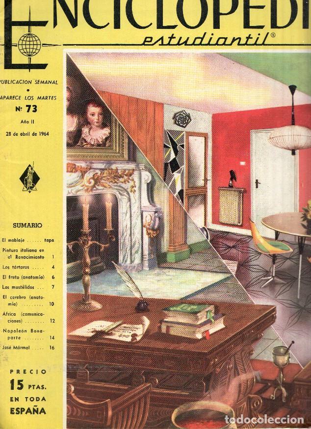 Cartoline: Enciclopedia Estudiantil numero 073 (1964): Jose Marmo, Napoleon Bonaparte, Africa - varios