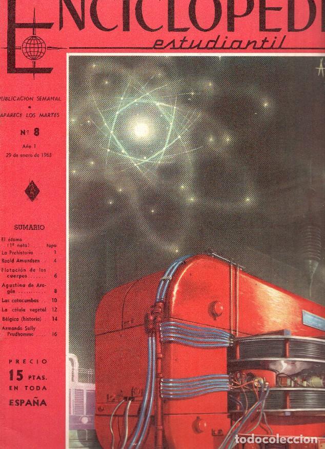 Postales: Enciclopedia Estudiantil numero 008 (1963): Armando Sully Prudhomme, Agustina de Aragon - varios