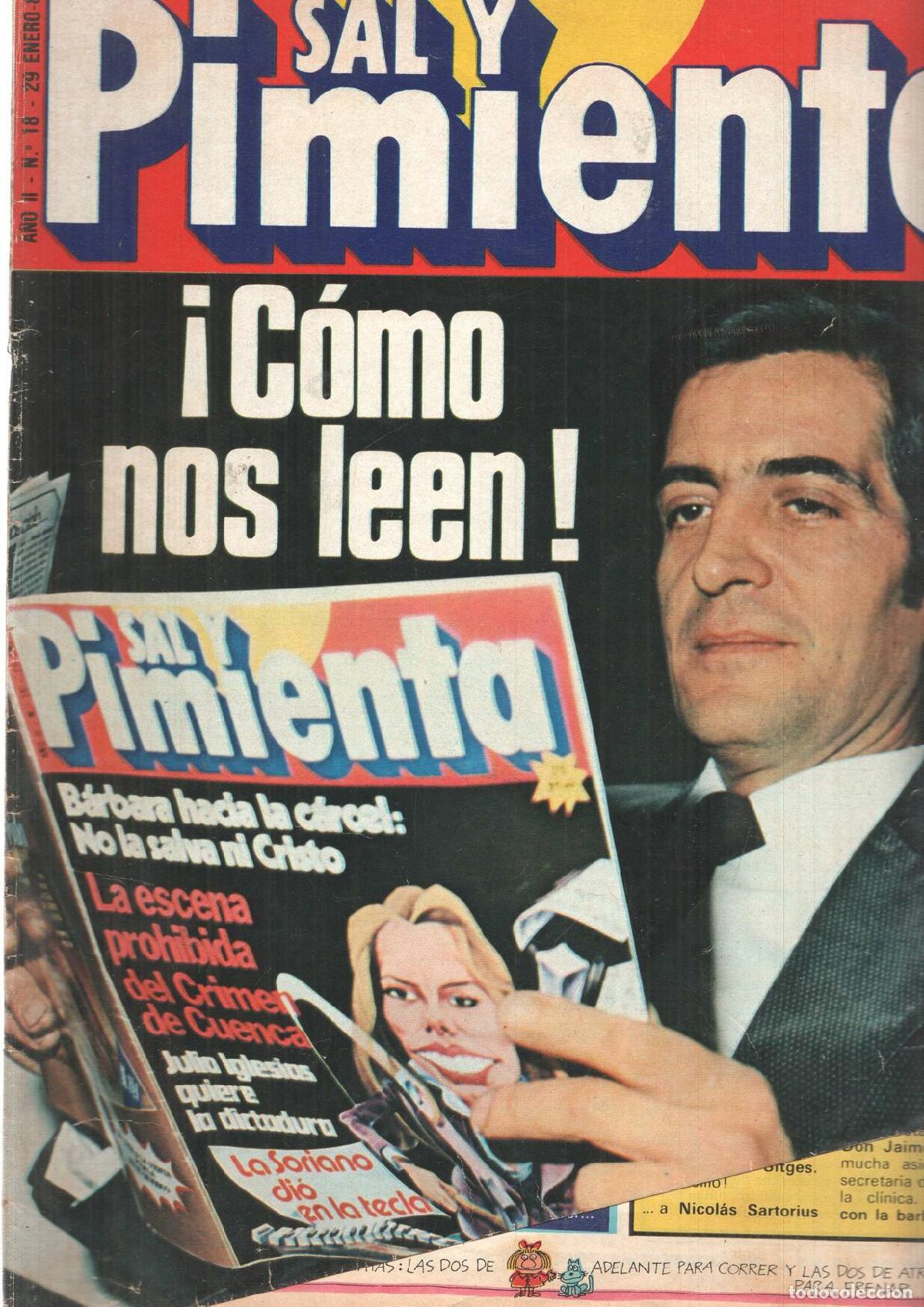 Cartoline: Revista Sal y Pimienta: num 018, a&ntilde;o II - 29 de enero 80. Suarez es un angel