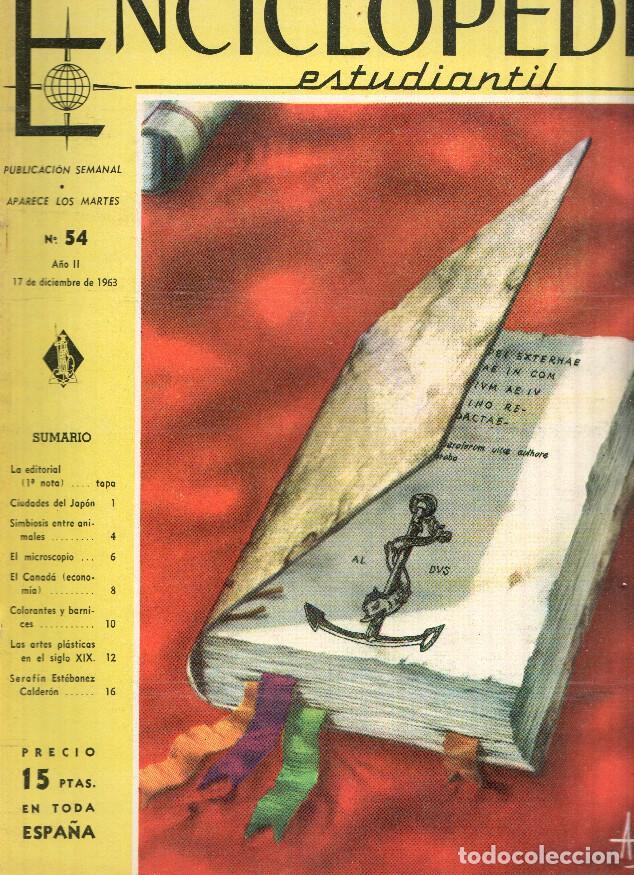 Cartoline: Enciclopedia Estudiantil numero 054 (1964): Serafin Estebanez Calderon, El Canada, ciudades del japo