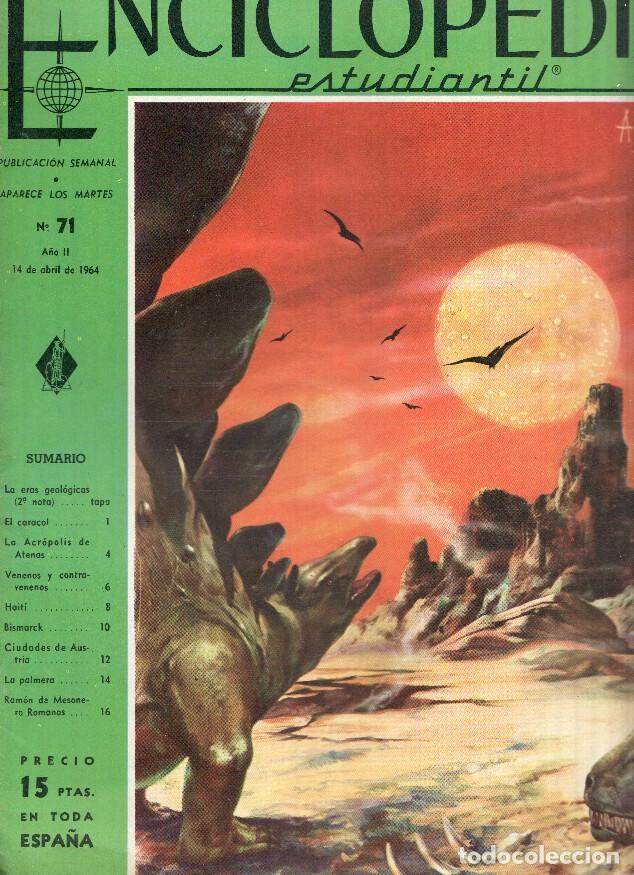 Postales: Enciclopedia Estudiantil numero 071 (1964): Ramon de Mesonero Romanos, Bismarck, La acropolis de Ate