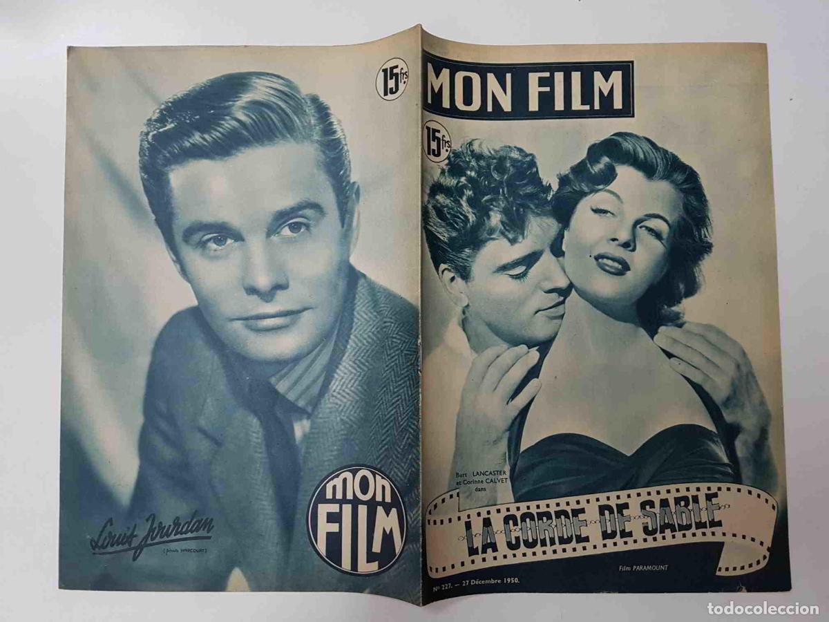 Postais: Revista: Mon Film num 227, decembre 1950 - La corde de sable. Portada: Burt Lancaster et Corinne Cal