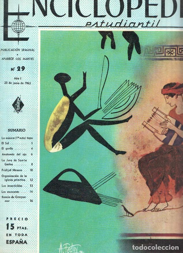 Cartoline: Enciclopedia Estudiantil numero 029 (1963): Ramon de Campoamor, Fridtjof Nansen, La jura de Santa Ga
