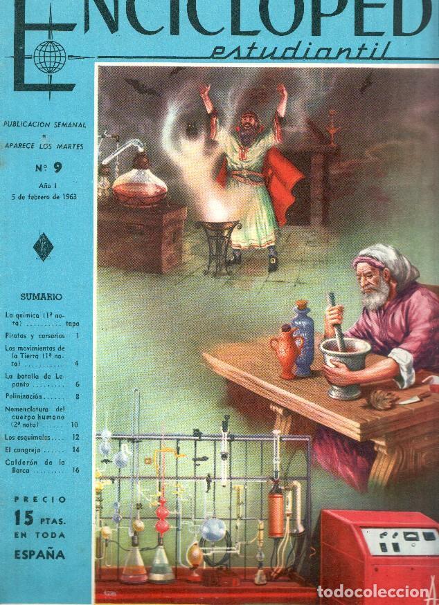Postales: Enciclopedia Estudiantil numero 009 (1963): Calderon de la Barca, La batalla de lepanto - varios