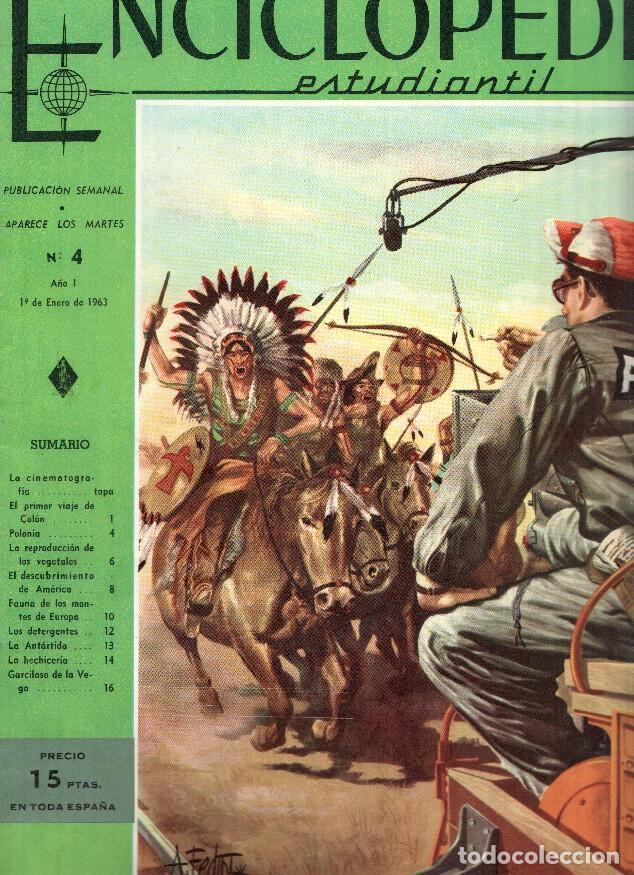 Postales: Enciclopedia Estudiantil numero 004 (1963): Garcilaso de la Vega, La hechiceria, El primer viaje de