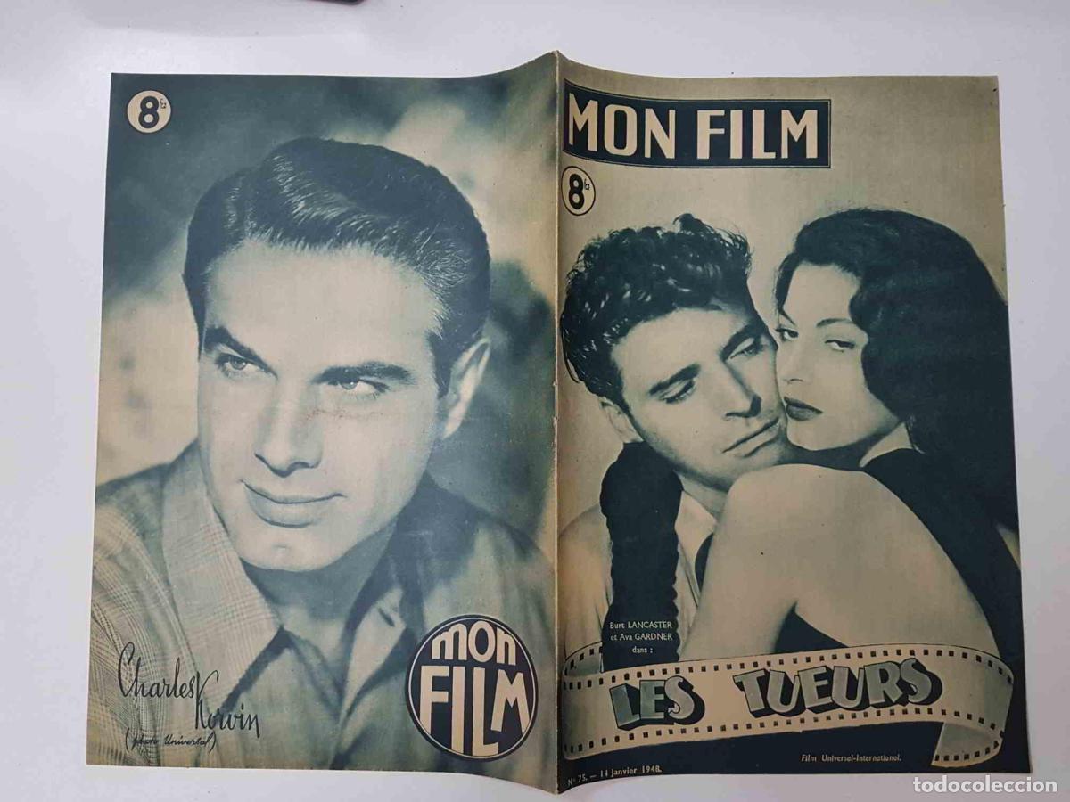 Cartoline: Revista: Mon Film num 075, Janvier 1948 - Les Tueurs. Portada: Burt Lancaster et Eva Gardner