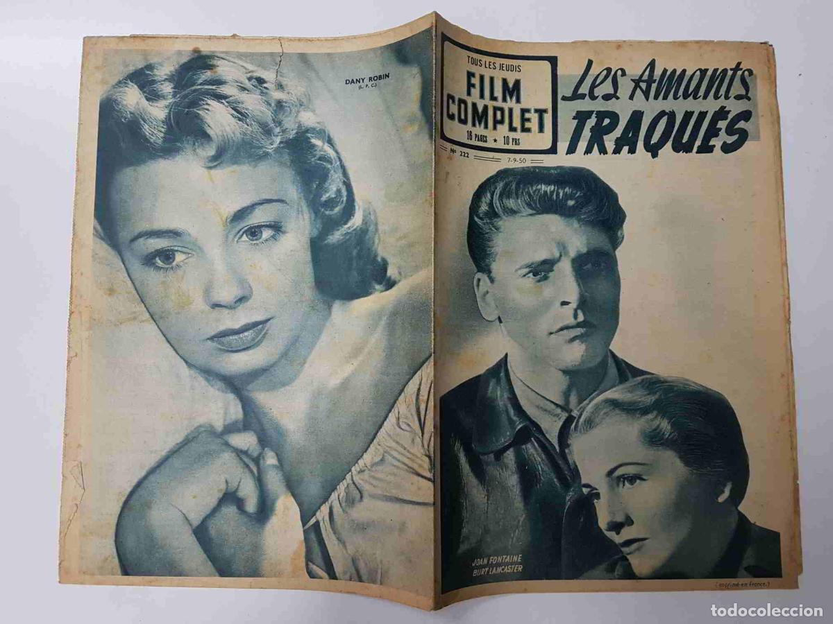 Postais: Revista: Film Complet num 222 (1950) - les amants traques. Portada: Burt Lancaster, Joan Fontaine