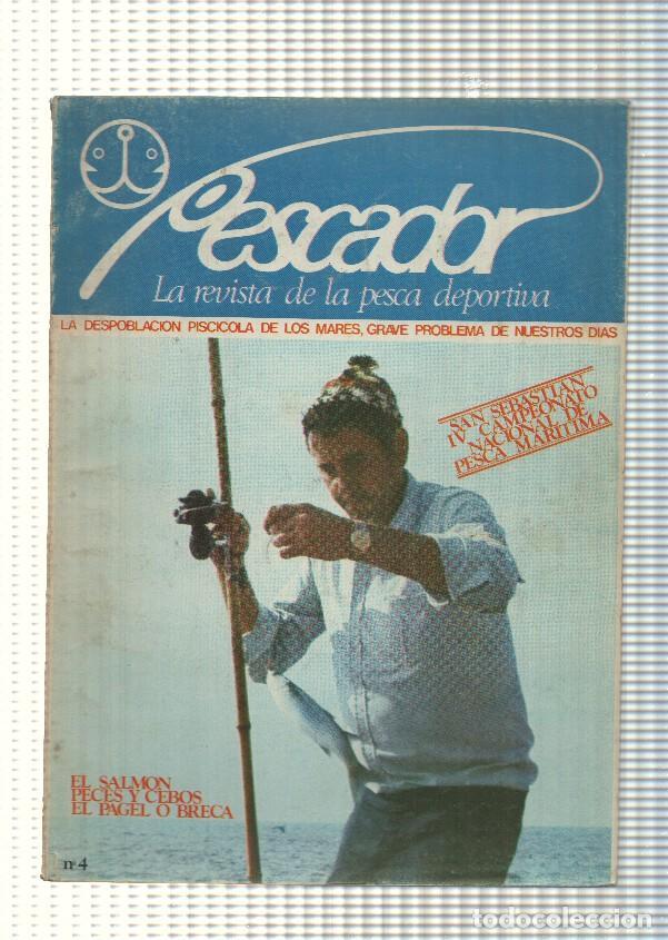 Cartoline: Pescador num 04: La revista de la pesca deportiva. Portada: Ramon Gonzalez - La despoblacion piscico