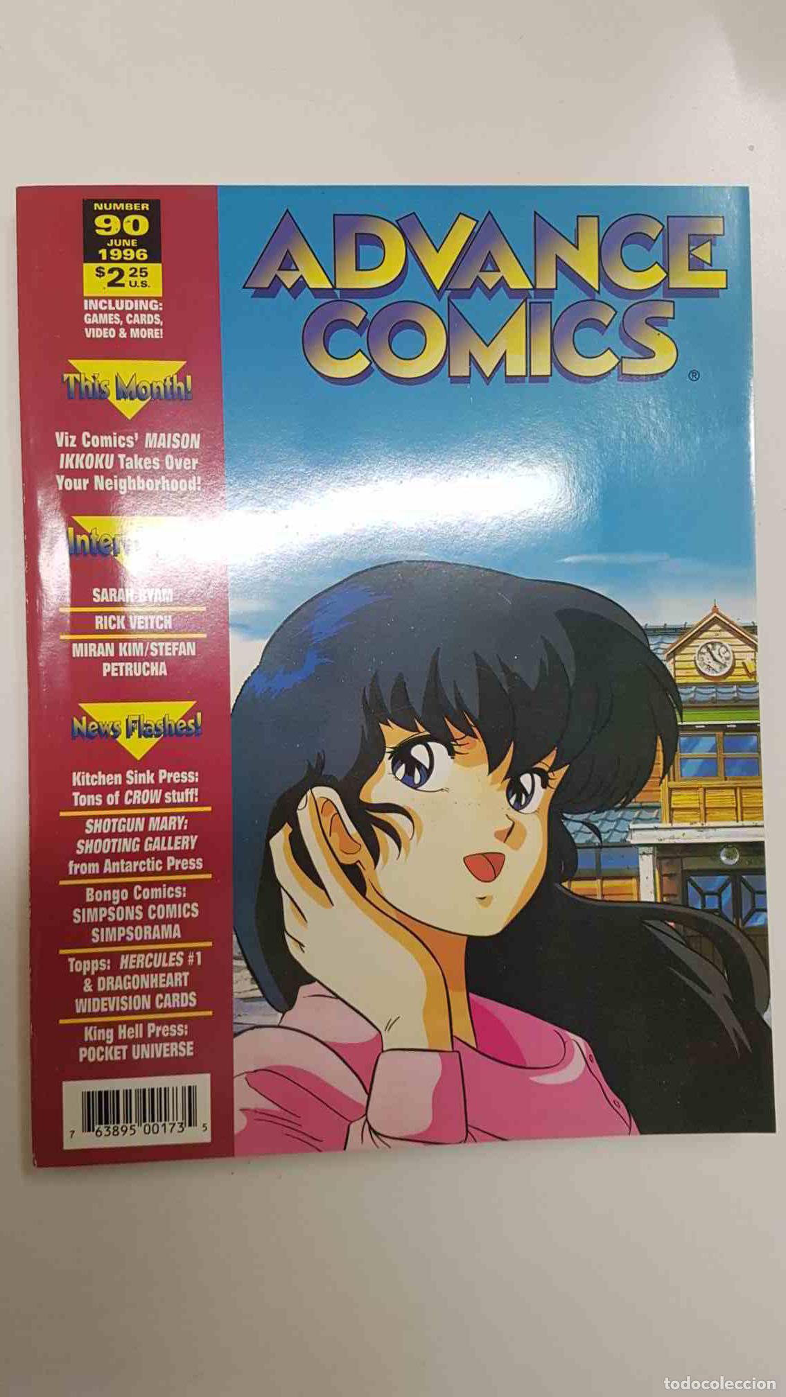 Postais: Revista: Advance Comics num 090, june 1996. This month: White Wolfs Arcadia: The Wyld Hunt card game