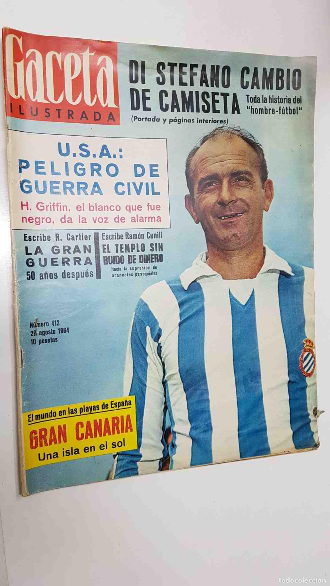 Postales: Revista Gaceta Ilustrada: num 412, (29-8-64): Di Stefano cambio la camiseta, Gran Canaria una isla e