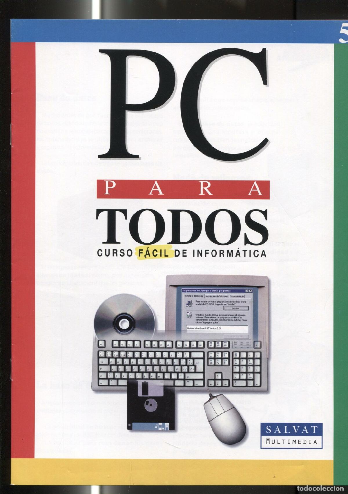 Postales: Fasciculo numero 05 del curso facil de informatica PC PARA TODOS - varios