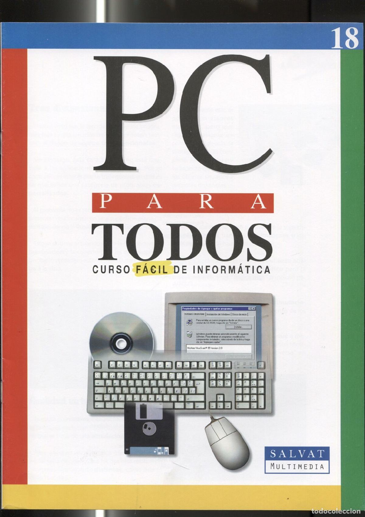 Postales: Fasciculo numero 18 del curso facil de informatica PC PARA TODOS - varios
