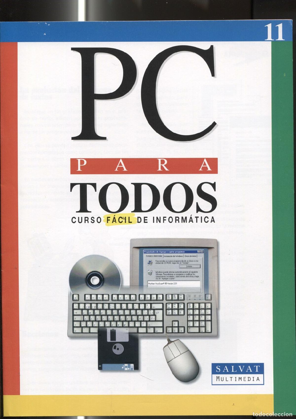 Postales: Fasciculo numero 11 del curso facil de informatica PC PARA TODOS - varios