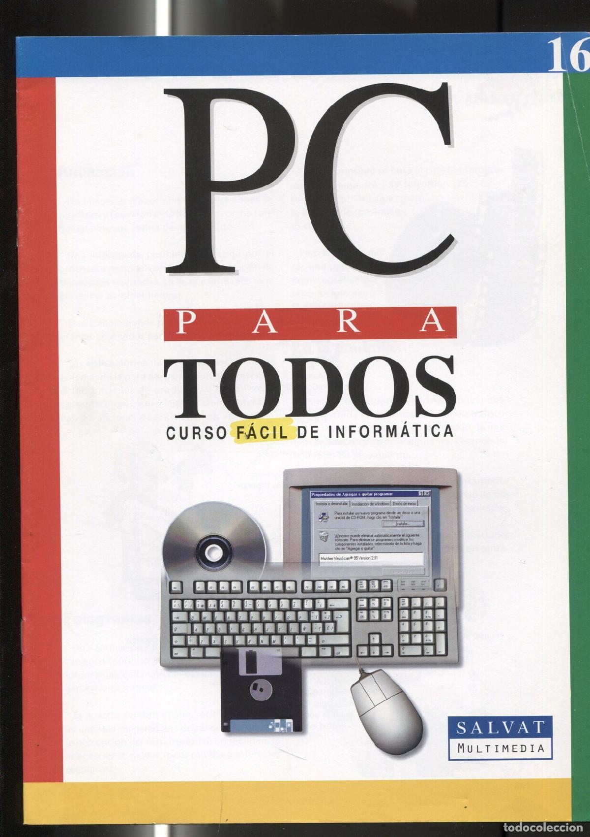 Postales: Fasciculo numero 16 del curso facil de informatica PC PARA TODOS - varios