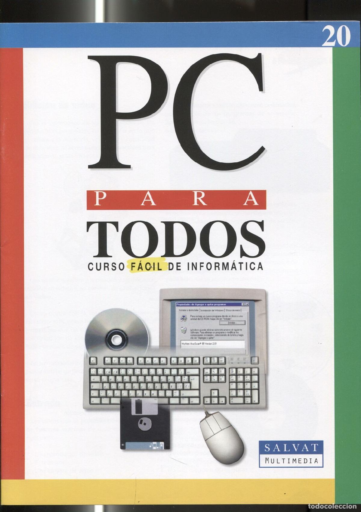 Postales: Fasciculo numero 20 del curso facil de informatica PC PARA TODOS - varios