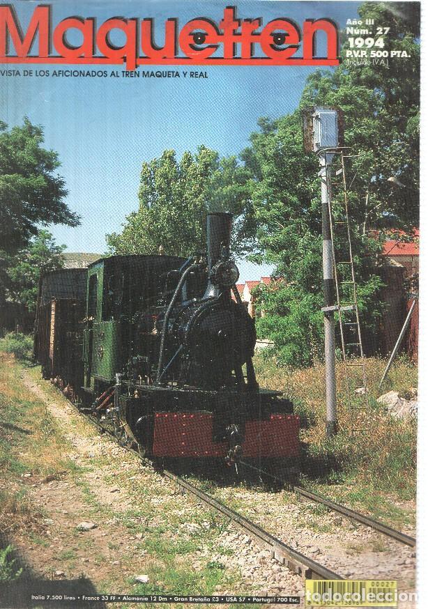 Postales: Revista: Maquetren a&ntilde;o III num 27, 1994. Portada Locomotora Arganda. Aquellos viejos Omnibus (y II)