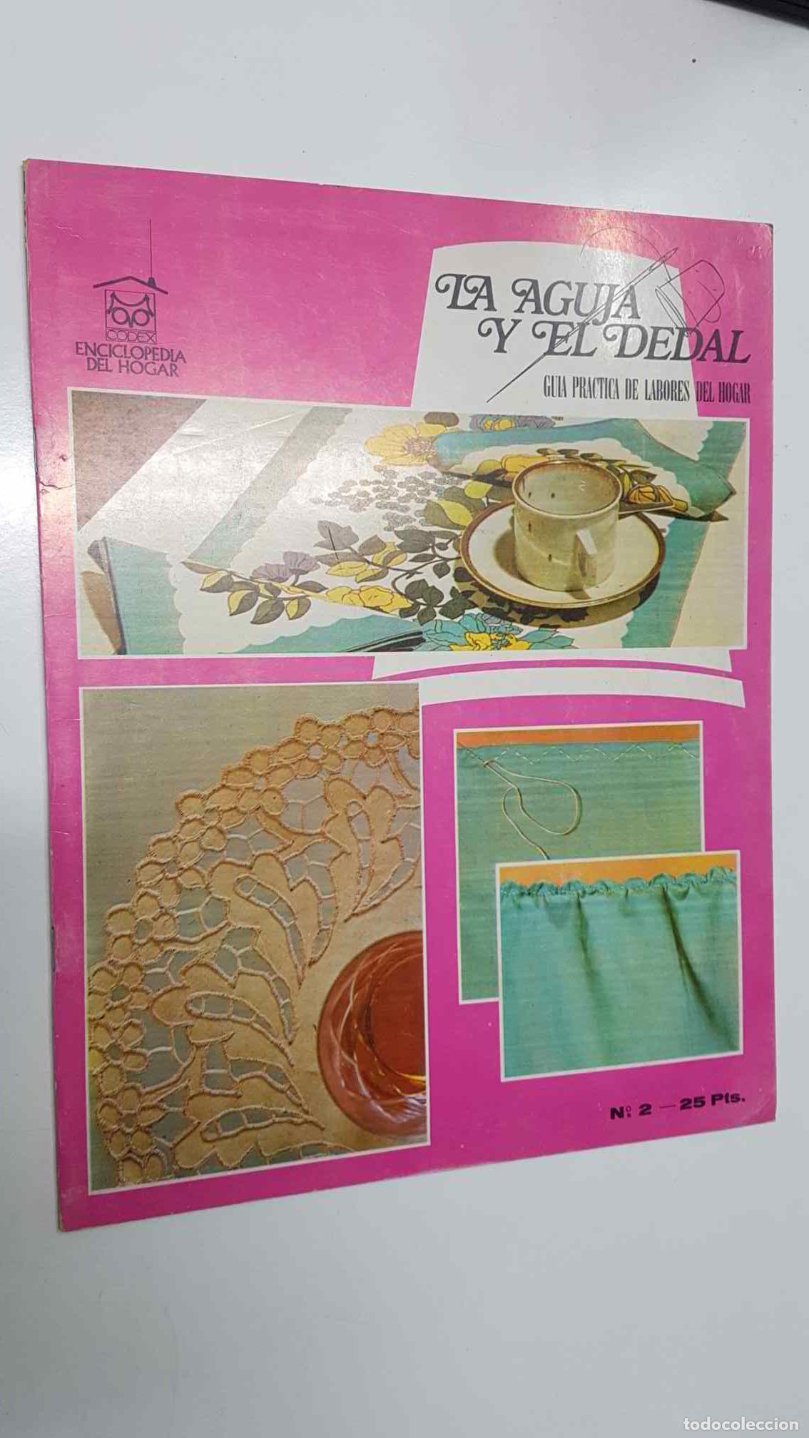 Postales: Enciclopedia del Hogar: fasciculo num 2 de La aguja y el dedal. Un mantel individual