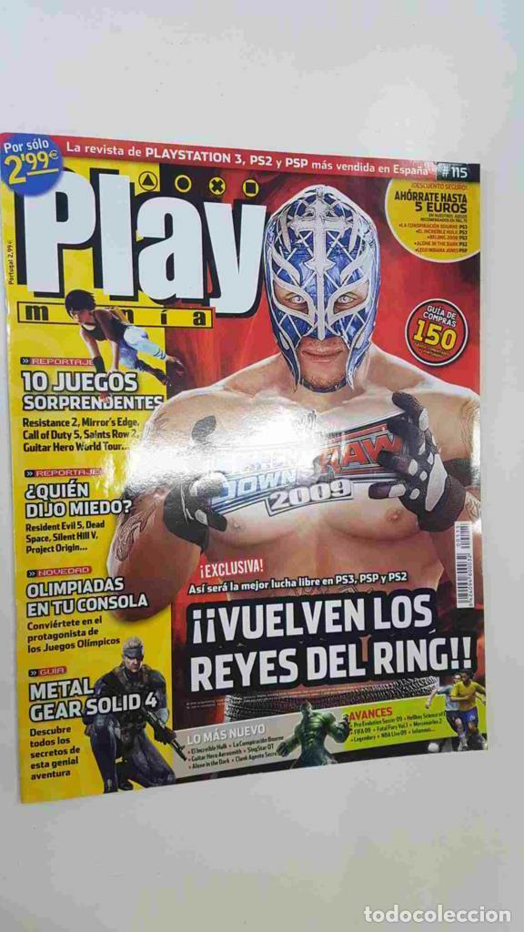 Postales: Revista Playmania: num 115, octubre 2008 - en portada: Smackdown Vs. Raw 2009, Guia Metal Gear Solid