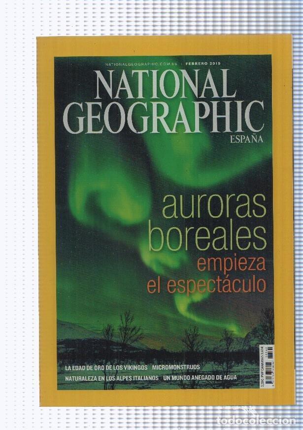 Postales: National Geographic febrero 2015: Auroras Boreales- Vikingos- Acaros- Gran -