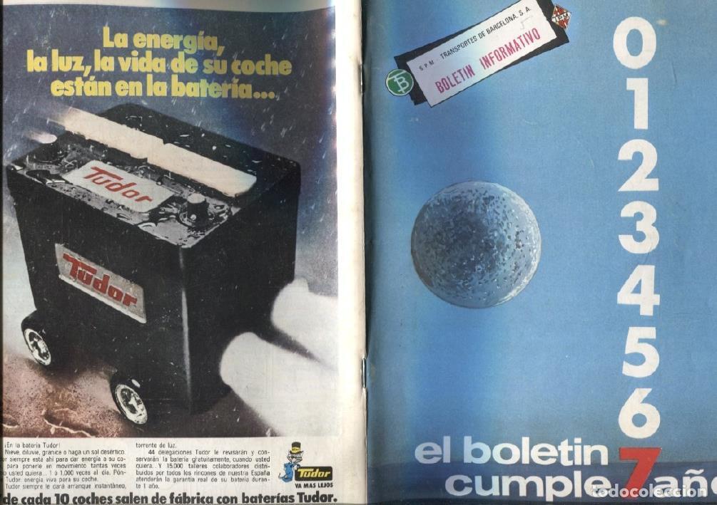 Postcards: Transportes de Barcelona: Boletin Informativo numero 84, marzo 1974 - varios