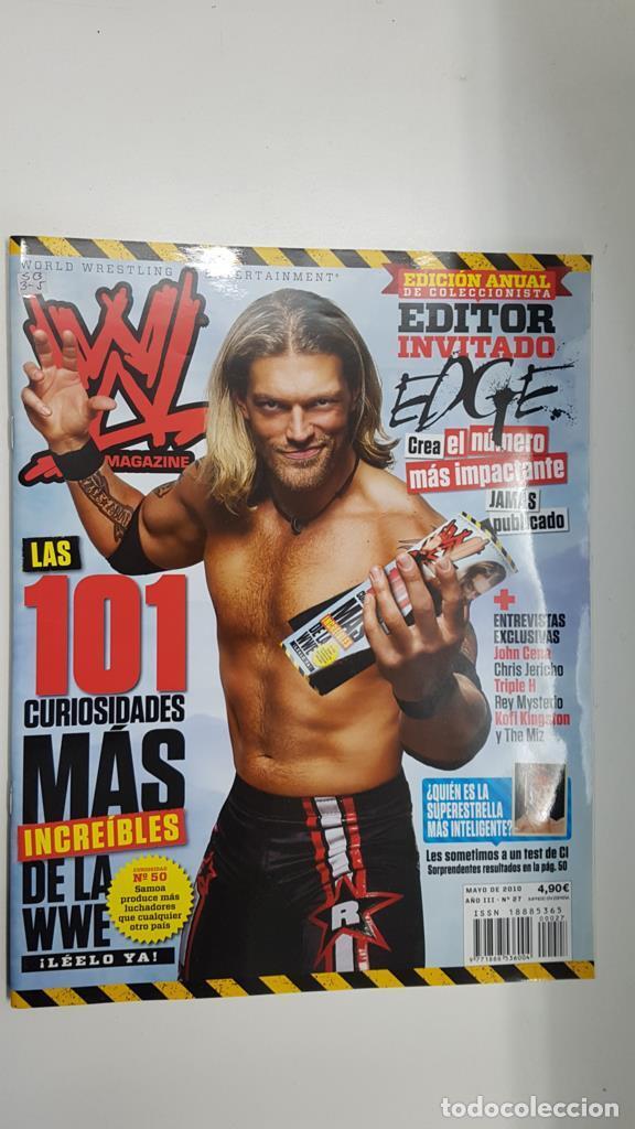 Postales: Revista lucha libre: WWE Magazine a&ntilde;o III num 27, mayo 2010. Poster de Triple H, Entrevistas exclusi
