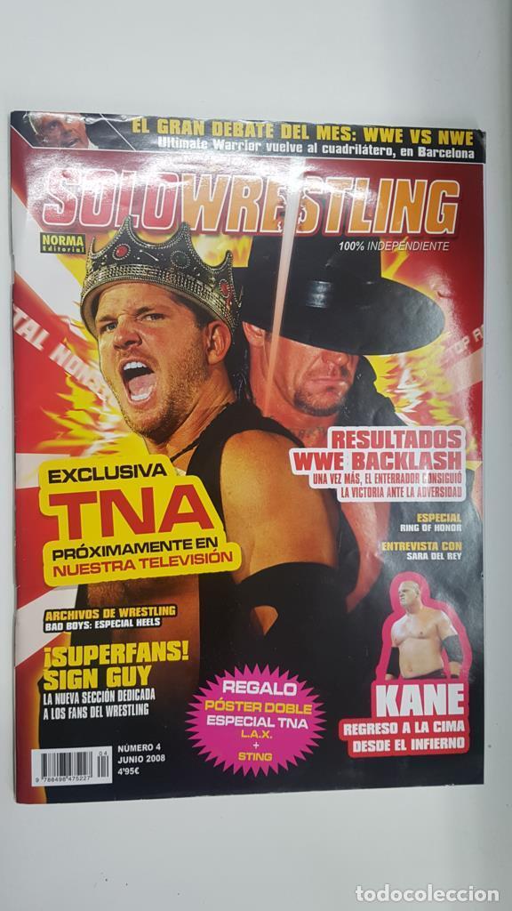 Postales: Revista lucha libre: Solowrestling numero 4, junio 2008. Regalo poster Especial TNA L.A.X. + Sting.