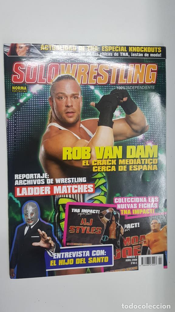 Postales: Revista lucha libre: Solowrestling numero 2, abril 2008. Colecciona las fichas TNA Impact, Maquinas