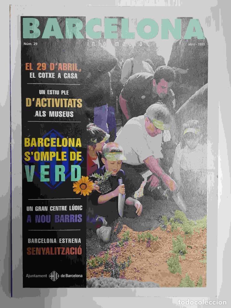 Postcards: Revista Barcelona Informacio: num 29, abril 99. Mapa con los diferentes parques de Barcelona. Barcel