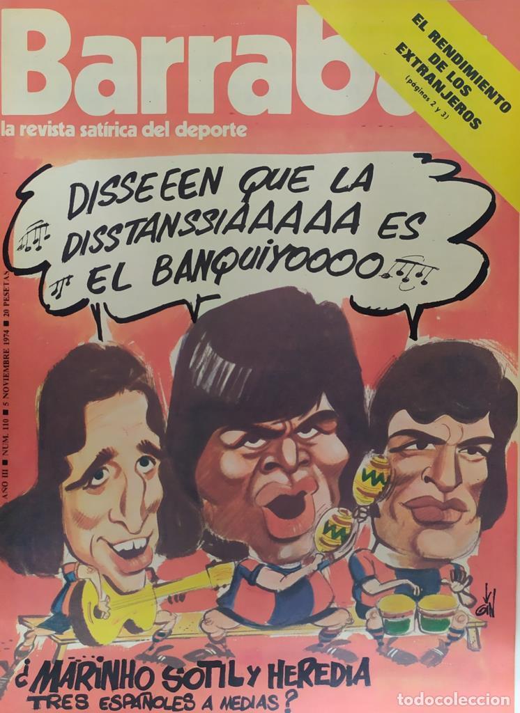 Postkarten: Revista: BARRABAS, A&ntilde;o III, numero 110: &iquest;Marinho, Sotil y Heredia tres espa&ntilde;oles a medias? (5 noviem