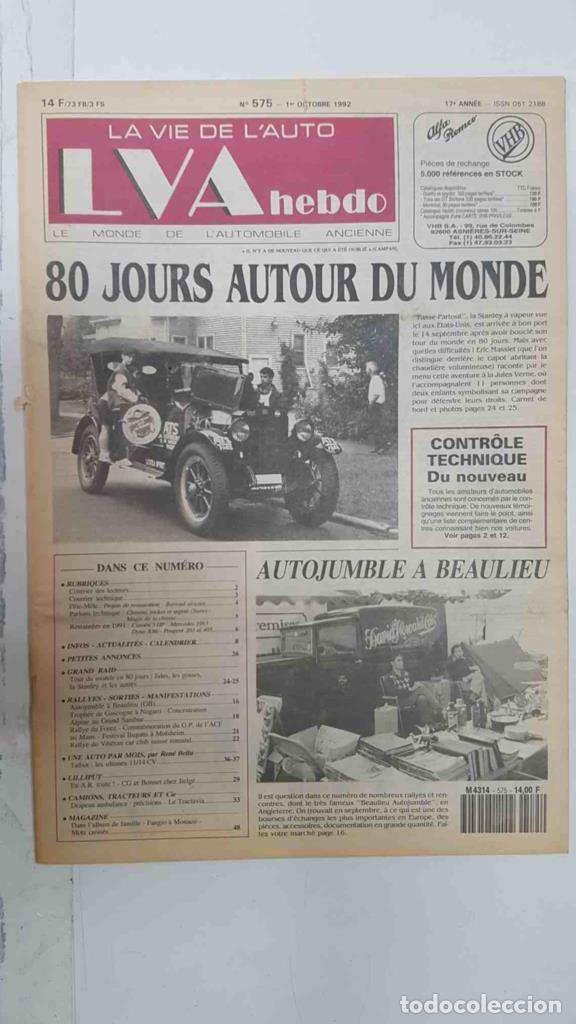 Postales: Revista, Magazine: La Vie de l'Auto LVA Hebdo num 575, 1er octobre 1992 - 80 jours autour du monde -