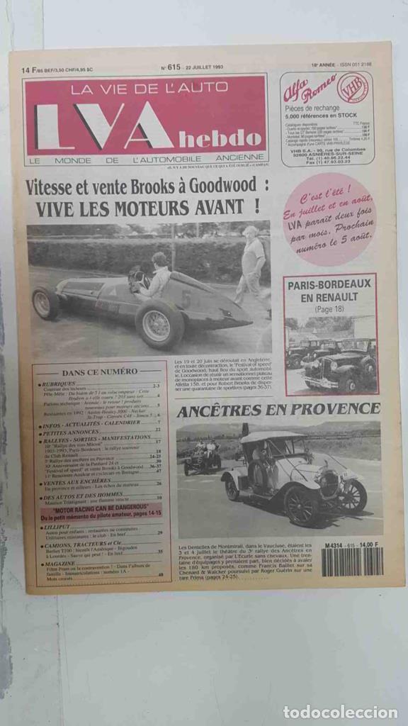 Postales: Revista, Magazine: La Vie de l'Auto LVA Hebdo num 615, 22 juillet 1993 - Ou le p&egrave;tit memento du pilo