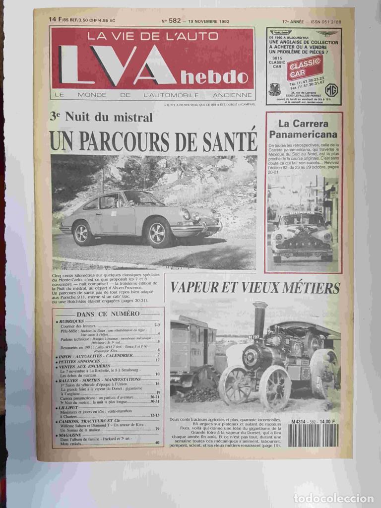 Postales: Revista, Magazine: La Vie de l'Auto LVA hebdo num 582, 19 novembre 1992 - 3e nuit du mistral un par