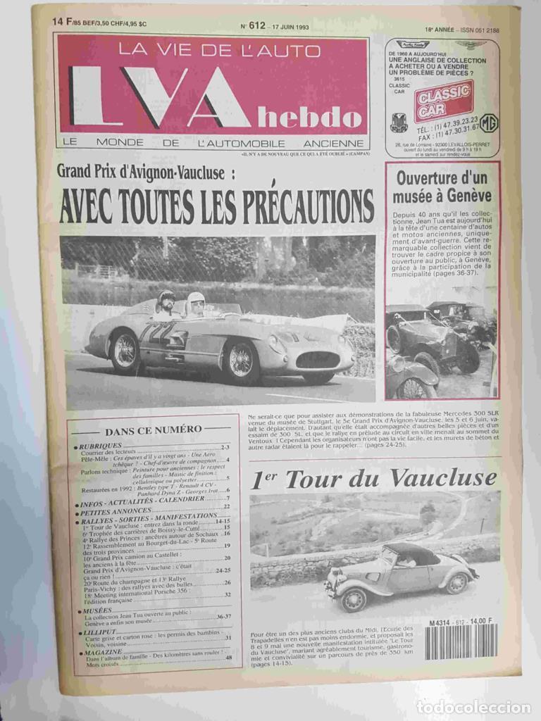 Postales: Revista, Magazine: La Vie de l'Auto LVA hebdo num 612, 17 juin 1993. Grand Prix d'Avignon-Vaucluse