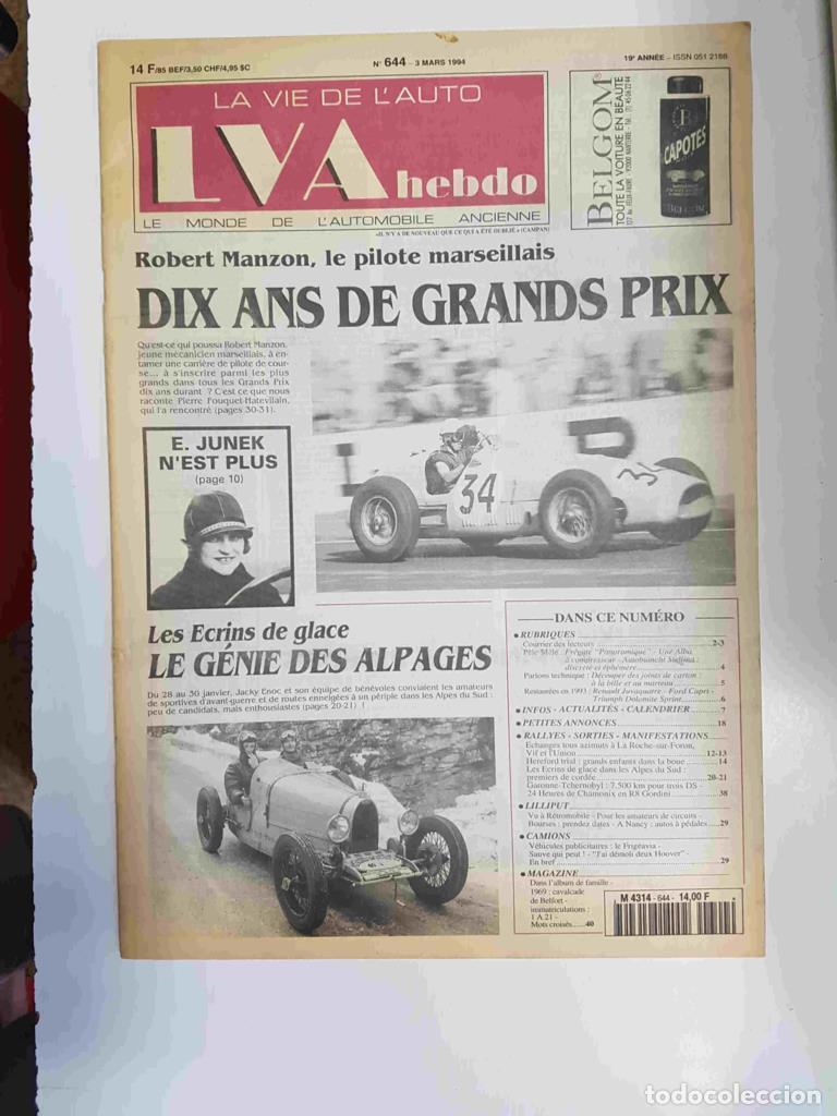 Postales: Revista, Magazine: La Vie de l'Auto LVA hebdo num 644, 3 mars 1994 - Dix ans de Grands Prix. NO INC