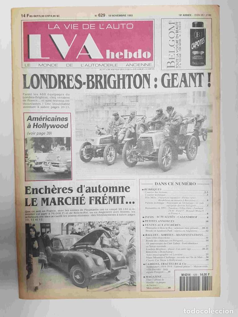 Postais: Revista, Magazine: La Vie de l'Auto LVA hebdo num 629, 18 novembre 1993 - Londres/Brghton geant - N