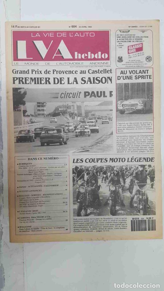 Postales: Revista, Magazine: La Vie de l'Auto LVA Hebdo num 604, 22 avril 1993 - Grand Prix de Provence au Cas