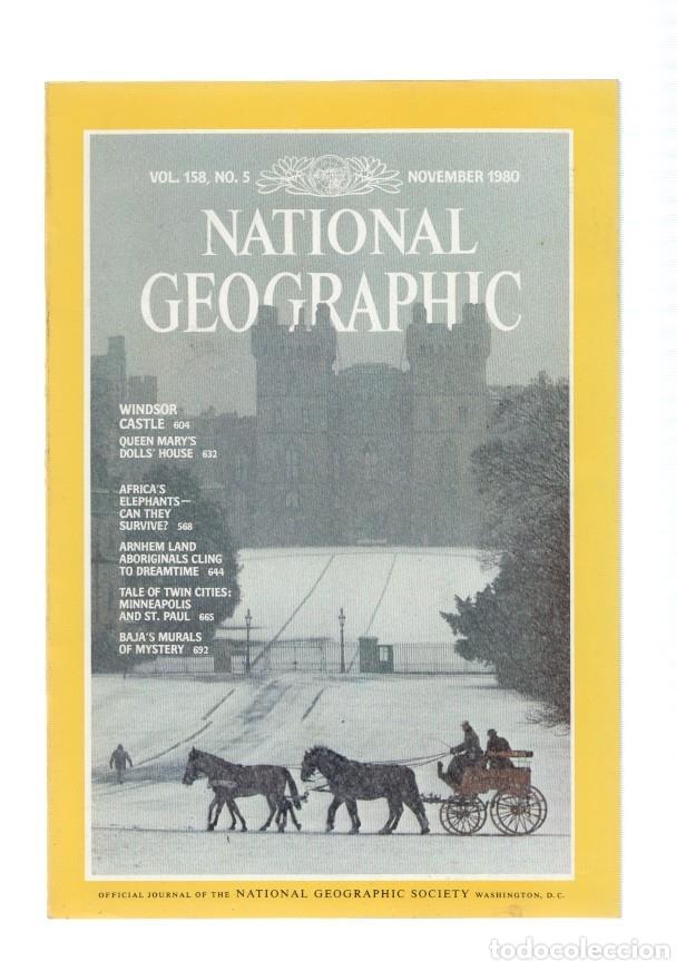 Postales: National Geographic, vol. 158 num. 05, november 1980: Windsor castle- Queen - varios