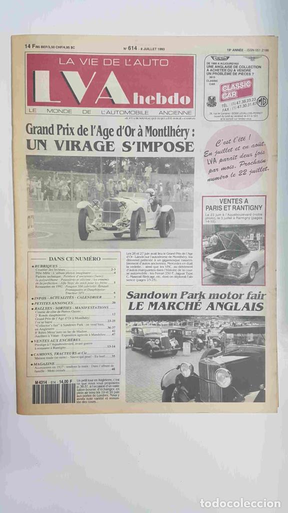 Postales: Revista, Magazine: La Vie de l'Auto LVA Hebdo num 614, juillet 1993 - Grand Prix de l'Age d'Or &agrave; Mon