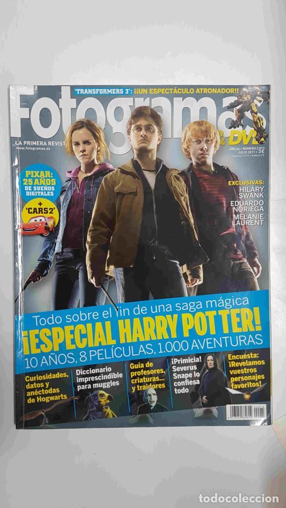 Postales: Revista Fotogramas & DVD: numero 2013 / a&ntilde;o 64, julio 2011 - Portada Especial Harry Potter, todo sob
