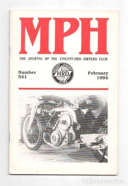 Cartoline: Revista / magazine MPH num 541, february 1994: Vincent HRD Owners Club - cover picture Joe Simpson B
