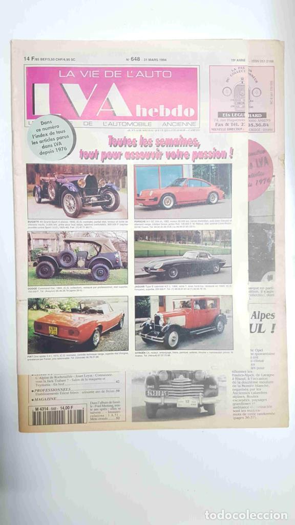 Postales: Revista, Magazine: La Vie de l'Auto LVA Hebdo num 648, 31 mars 1994 - Salon du cabriolet Paris (Rena
