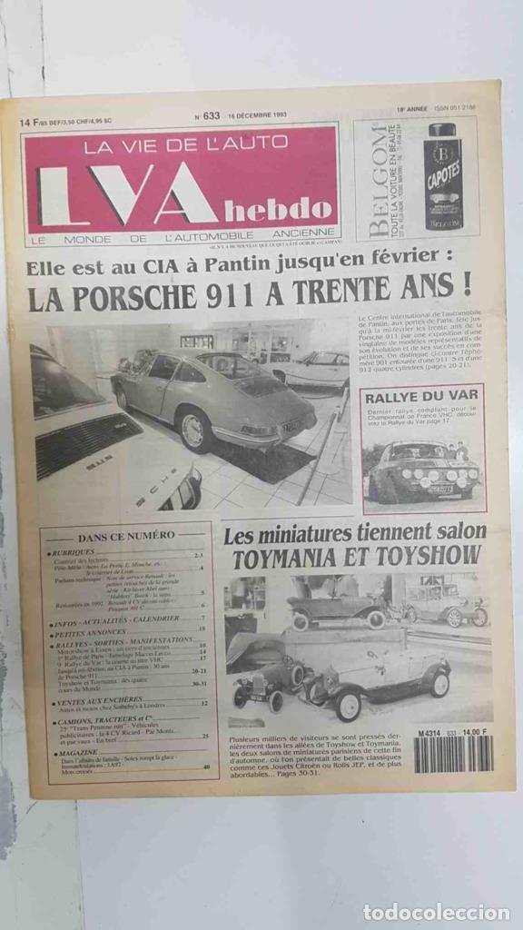 Postales: Revista, Magazine: La Vie de l'Auto LVA Hebdo num 633, 16 d&eacute;cembre 1993 - La Porsche 911 a trente an