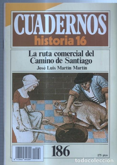 Postales: Revista Cuadernos Historia 16 numero 186: La ruta comercial del camino de Santiago - Jose Luis Marti