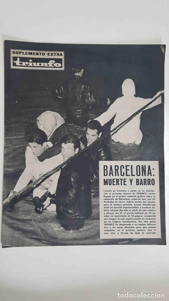Postais: Suplemento Extra Revista Triunfo - Barcelona muerte y barro (inundaciones del 25 de septiembre de 19