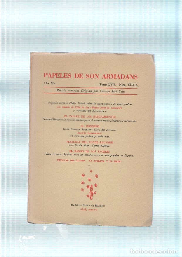 Postcards: Papeles de son Armadans tomo 57 numero 159 contiene: Segunda carta a Philip - varios