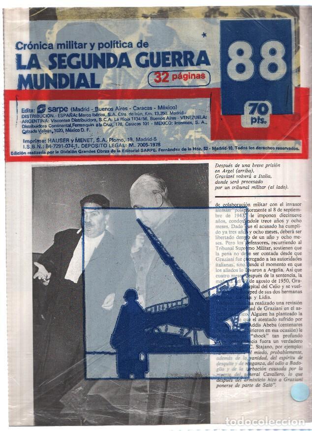Postales: Fasciculo: Cronica Militar y Politica de LA SEGUNDA GUERRA MUNDIAL: Numero 088 (Sarpe 1978) - VARIOS